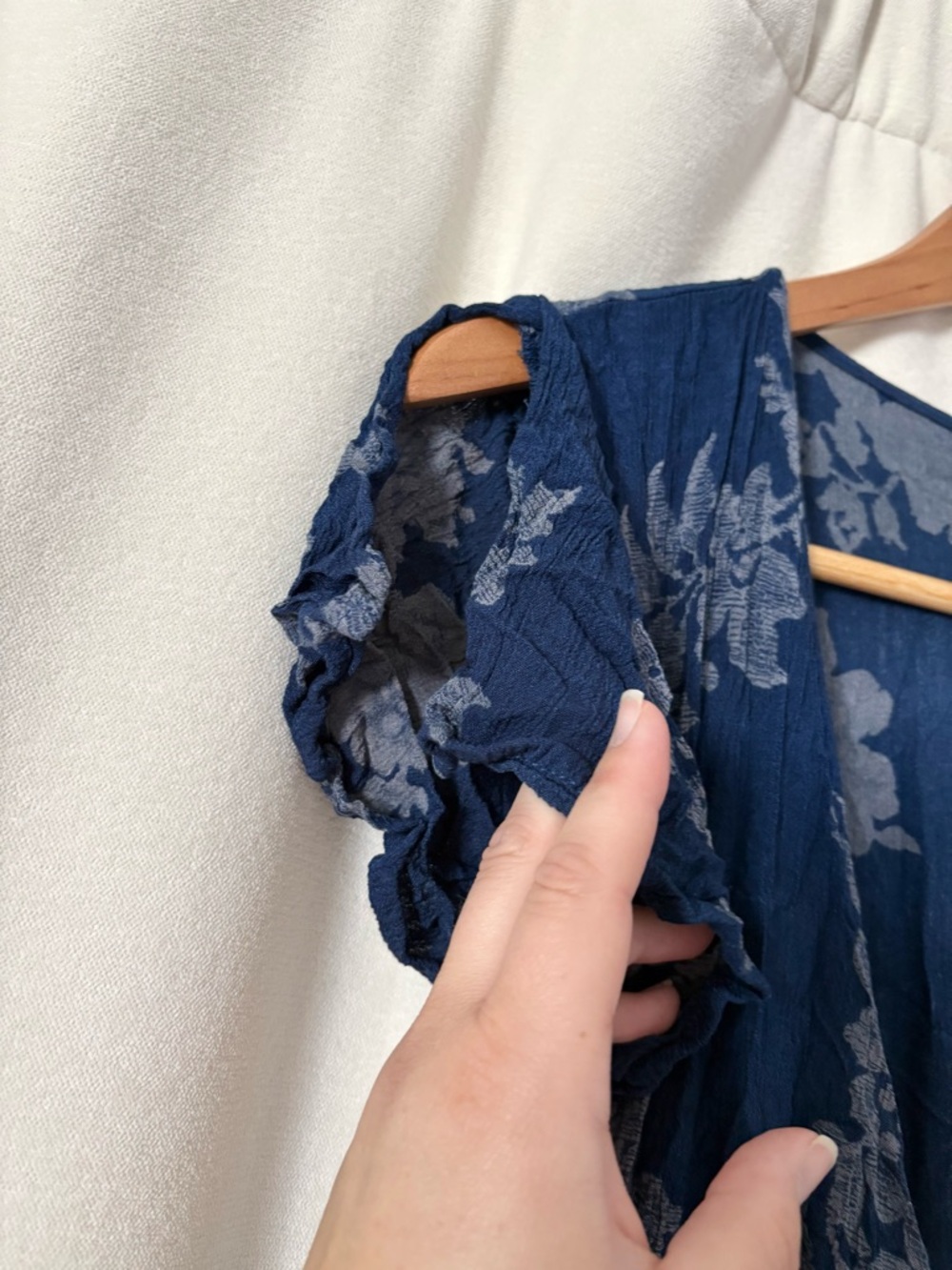 Lulus Heart of Marigold Navy Blue Floral Print Wrap Maxi Dress size M - Picture 6 of 8